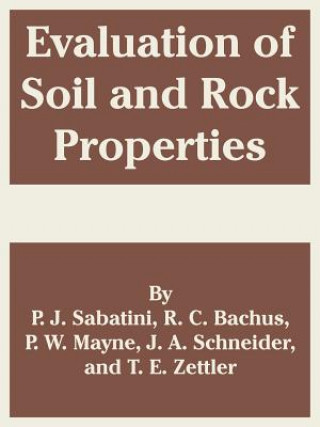 Buch Evaluation of Soil and Rock Properties Al Et Al