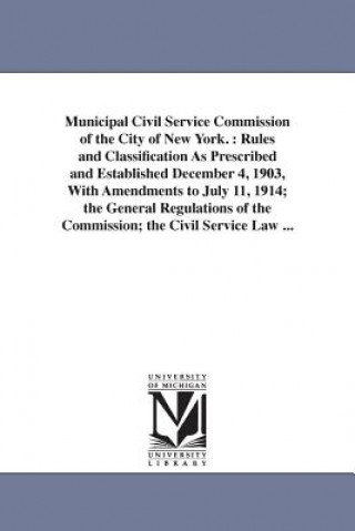 Carte Municipal Civil Service Commission of the City of New York. Service Commission of the City Civil Service Commission of the City of