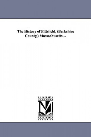 Kniha History of Pittsfield, (Berkshire County, ) Massachusetts ... Joseph Edward Adams Smith