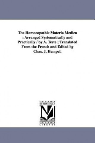 Könyv Homoeopathic Materia Medica Alphonse Teste