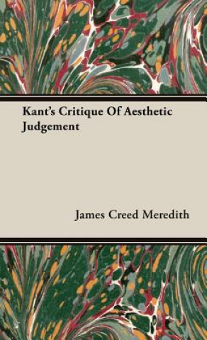 Carte Kant's Critique Of Aesthetic Judgement James Creed Meredith
