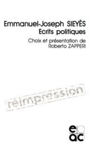 Kniha Emmanuel-Joseph Sieyes: Ecrits Politiques Emmanuel Joseph Sieyaes