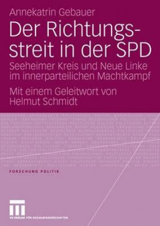 Knjiga Der Richtungsstreit in Der SPD Annekatrin Gebauer