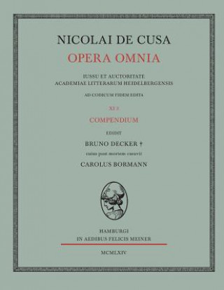 Kniha Nicolai de Cusa Opera omnia / Nicolai de Cusa Opera omnia Nikolaus Von Kues