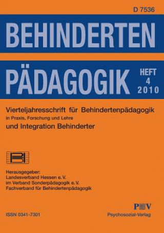 Kniha Behindertenpadagogik - Vierteljahresschrift fur Behindertenpadagogik und Integration Behinderter in Praxis, Forschung und Lehre 