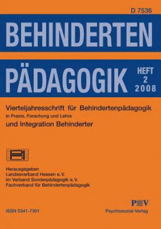 Buch Behindertenpadagogik - Vierteljahresschrift fur Behindertenpadagogik und Integration Behinderter in Praxis, Forschung und Lehre Fachverband für Behindertenpädagogik Landesverband Hessen e. V. im Verband Deutscher Sonderschulen