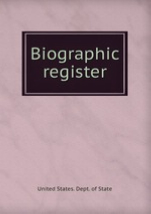 Kniha Biographic register 