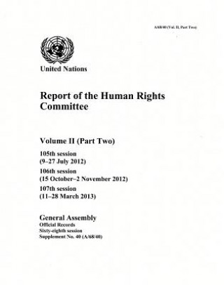 Könyv Report of the Human Rights Committee United Nations: Department of General Assembly Affairs and Conference Services