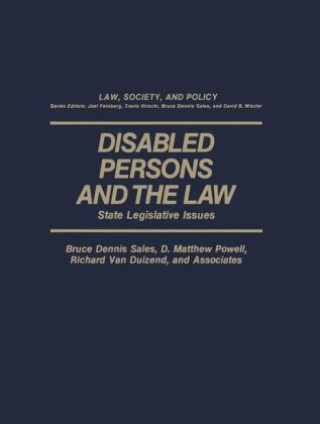 Knjiga Disabled Persons and the Law Bruce D. Sales