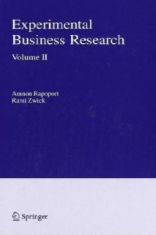 Kniha Experimental Business Research Amnon Rapoport