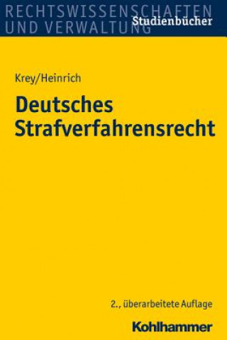 Kniha Deutsches Strafverfahrensrecht Volker Krey