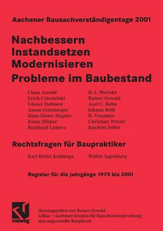 Libro Aachener Bausachverst ndigentage 2001 Rainer Oswald