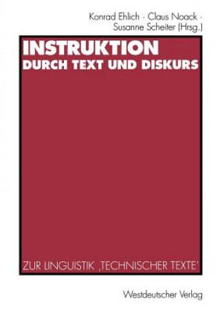 Kniha Instruktion Durch Text Und Diskurs Konrad Ehlich