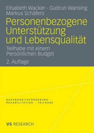 Książka Personenbezogene Unterst tzung Und Lebensqualit t Elisabeth Wacker