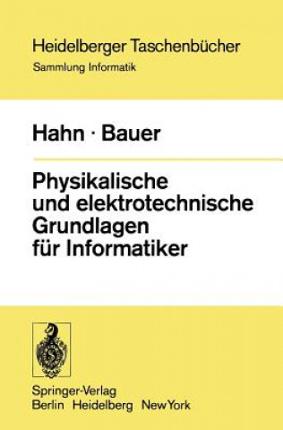 Könyv Physikalische und Elektrotechnische Grundlagen fur Informatiker W. Hahn