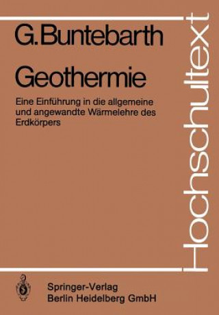 Kniha Geothermie G. Buntebarth