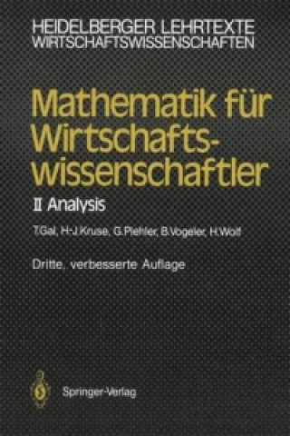 Kniha Mathematik fur Wirtschaftswissenschaftler Tomas Gal