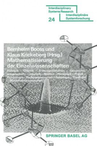 Kniha Mathematisierung Der Einzelwissenschaften BOOSS