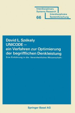 Kniha Unicode - Ein Verfahren Zur Optimierung Der Begrifflichen Denkleistung SZEKELY