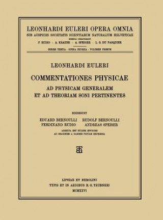 Carte Leonhard Euleri Opera Omnia: Series Tertia Leonhard Euler