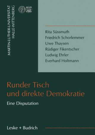 Książka Runder Tisch Und Direkte Demokratie Gunnar Berg