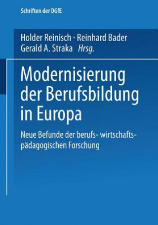 Kniha Modernisierung Der Berufsbildung in Europa Holger Reinisch