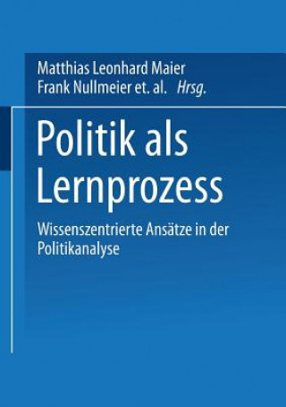 Book Politik ALS Lernprozess Matthias Leonhard Maier