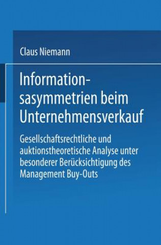 Knjiga Informationsasymmetrien Beim Unternehmensverkauf Claus Niemann