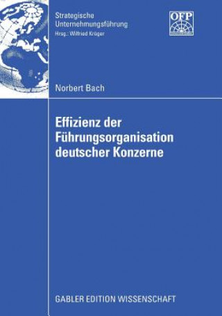 Könyv Effizienz Der Fuhrungsorganisation Deutscher Konzerne Prof. Dr. Wilfried Krüger
