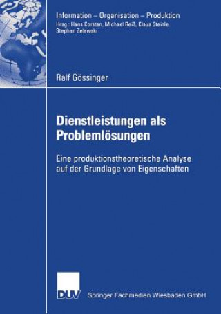 Book Dienstleistungen ALS Problemloesungen Ralf Gössinger