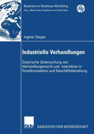 Kniha Industrielle Verhandlungen Ingmar Geiger