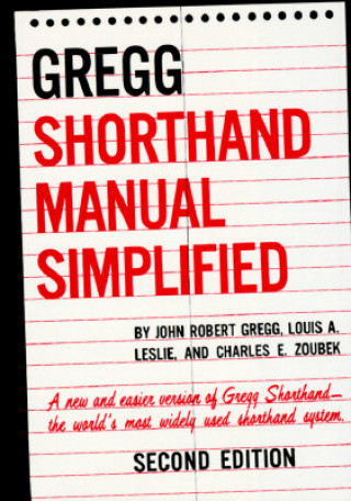 Carte GREGG Shorthand Manual Simplified JR Gregg