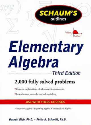 Kniha Schaum's Outline of Elementary Algebra, 3ed Barnett Rich