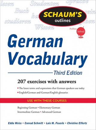 Könyv Schaum's Outline of German Vocabulary, 3ed Edda Weiss