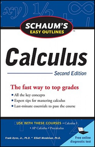 Könyv Schaum's Easy Outline of Calculus, Second Edition Elliott Mendelson
