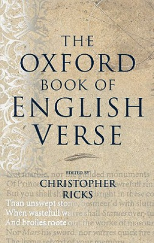 Könyv Oxford Book of English Verse Christopher Ricks