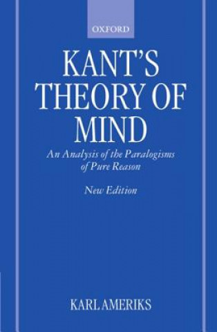 Book Kant's Theory of Mind Karl Ameriks