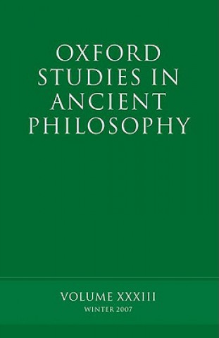 Książka Oxford Studies in Ancient Philosophy XXXIII David Sedley