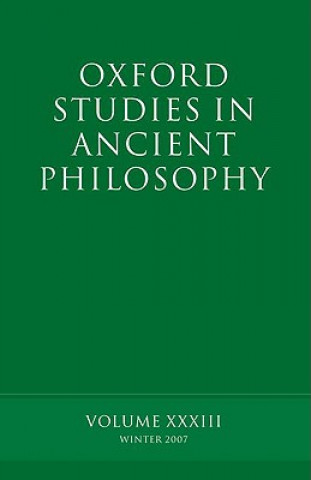 Kniha Oxford Studies in Ancient Philosophy XXXIII David Sedley