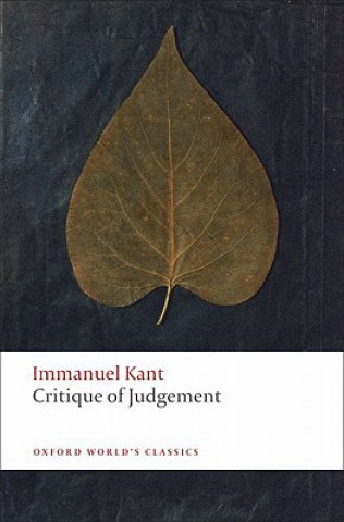Knjiga Critique of Judgement Immanuel Kant