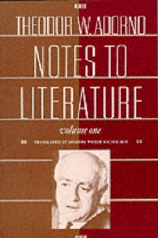 Kniha Notes to Literature Theodor W. Adorno