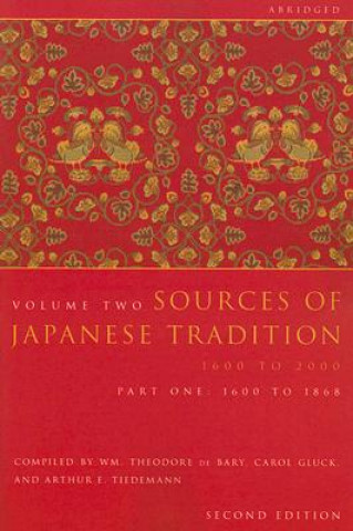 Kniha Sources of Japanese Tradition, Abridged W T De Bary
