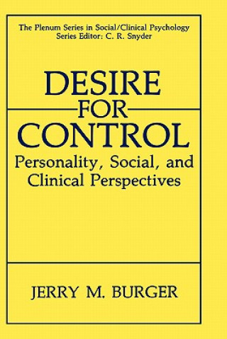 Kniha Desire for Control Jerry M. Burger