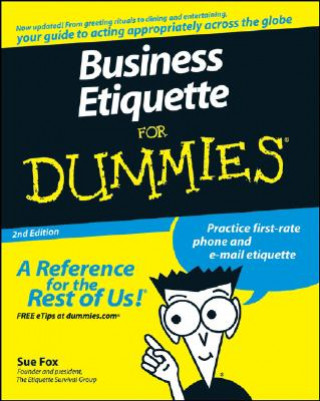 Carte Business Etiquette For Dummies 2e Sue Fox