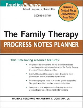 Carte Family Therapy Progress Notes Planner 2e David J Berghuis