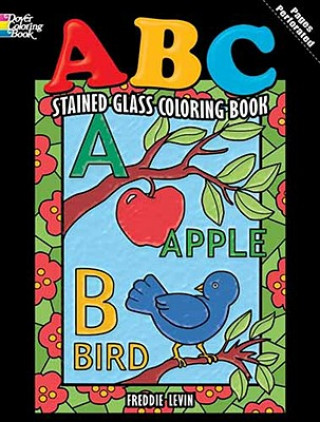 Könyv ABC Stained Glass Coloring Book Freddie Levin