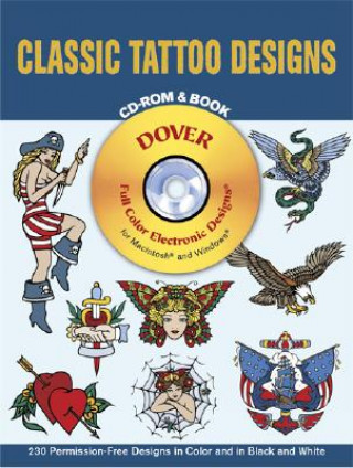 Книга Classic Tattoo Designs CD-ROM and Book Eric Gottesman