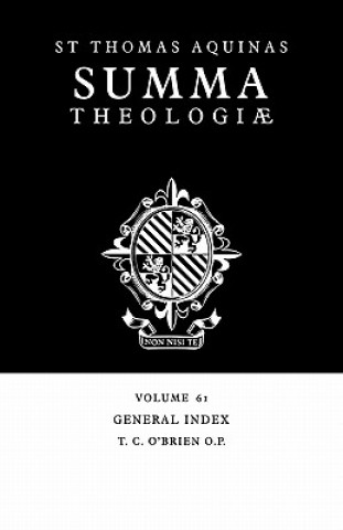 Könyv Summa Theologiae Index: Volume 61 Thomas Aquinas