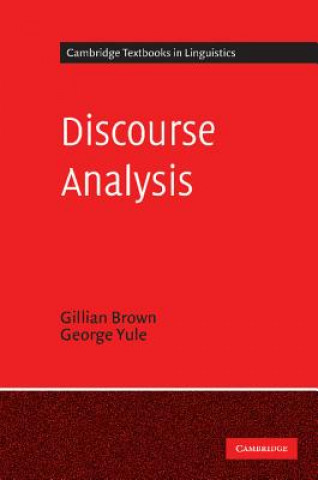 Kniha Discourse Analysis Gillian Brown