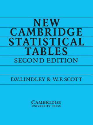 Kniha New Cambridge Statistical Tables W F Scott